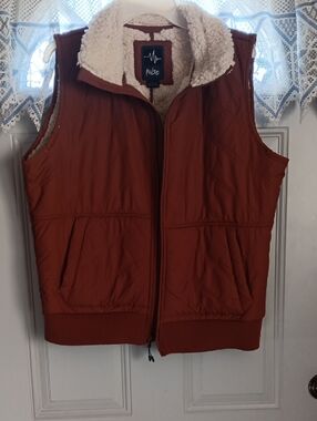 Pulse Rust Jacket with Cream Sherpa Lining